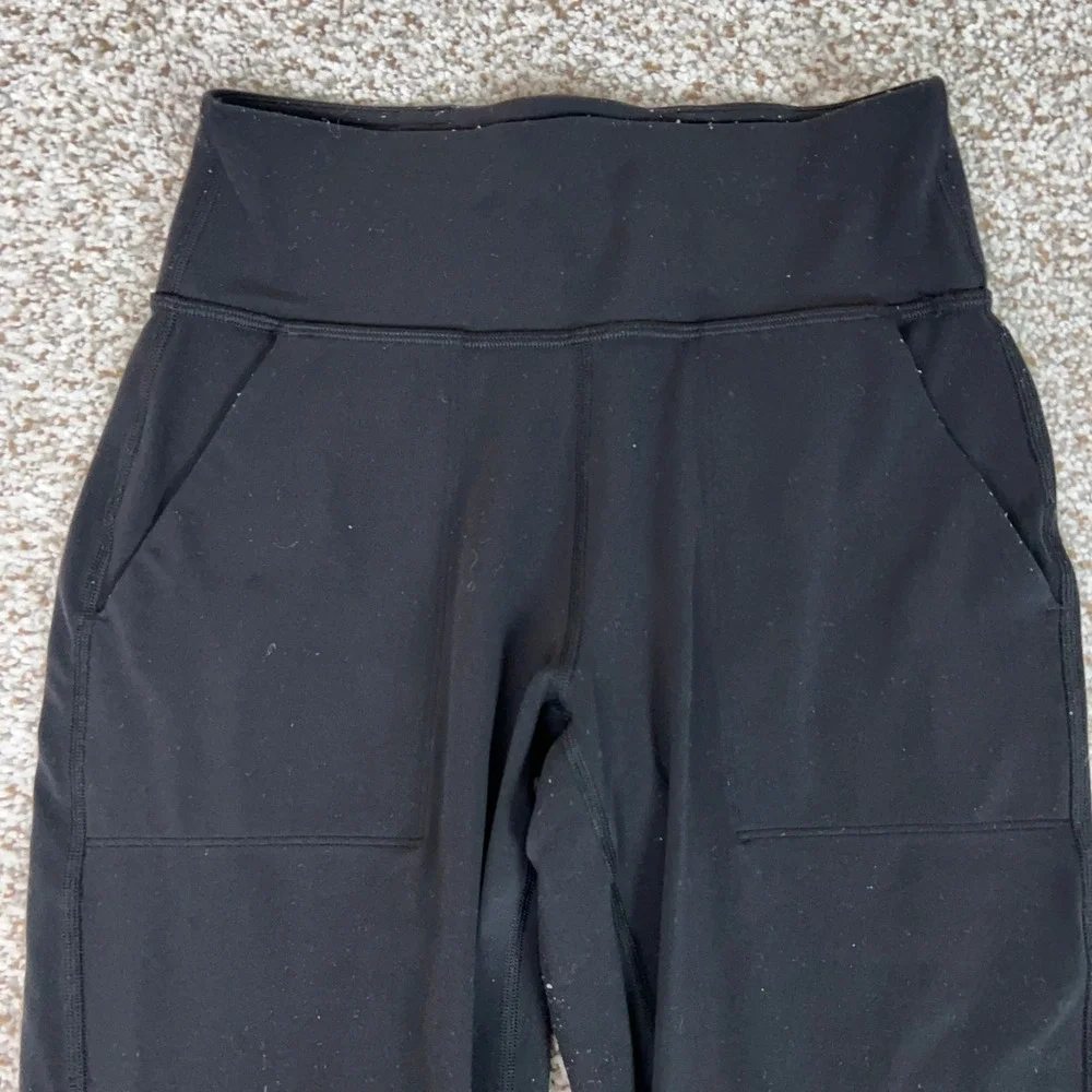 Lululemon Jogger Womens 4 Black Yoga Nulu Align High Rise Pockets Workout Gym